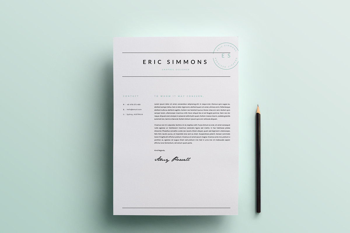 3 Page Resume Template | INDD + DOCX, a Resume Template by BlackDotResumes (Photo 4 of 6)