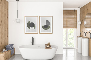 Wall Art Mockup - Bathroom Scene