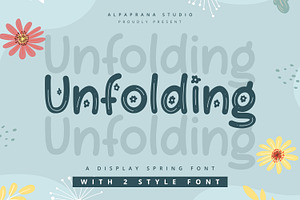 Unfolding - Decorative Display Font