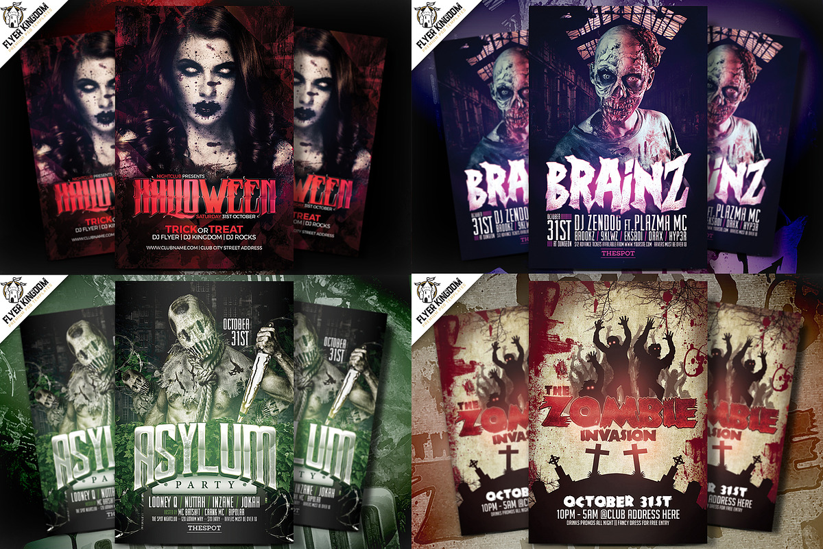 Halloween Flyer Bundle, a Flyer Template by FlyerKingdom (Photo 1 of 7)