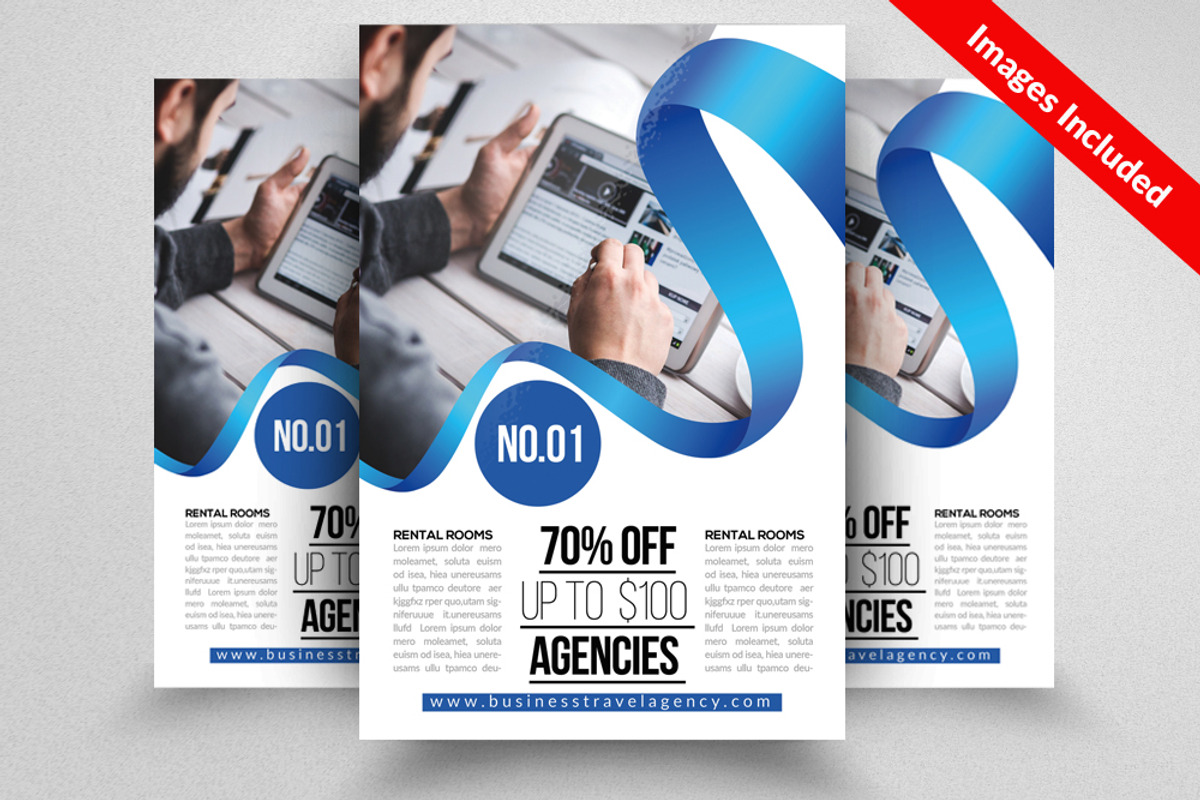 Elegant Business Flyer Template, a Flyer Template by Psd Templates (Photo 1 of 3)
