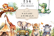 Safari Animals Watercolor Clipart, an Animal Photo by Redwood Digital Art (Thumbnail 2 of 4)