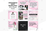 Instagram Template Pink Canva Pack, a Social Media Template by ltsdesigns (Thumbnail 2 of 4)
