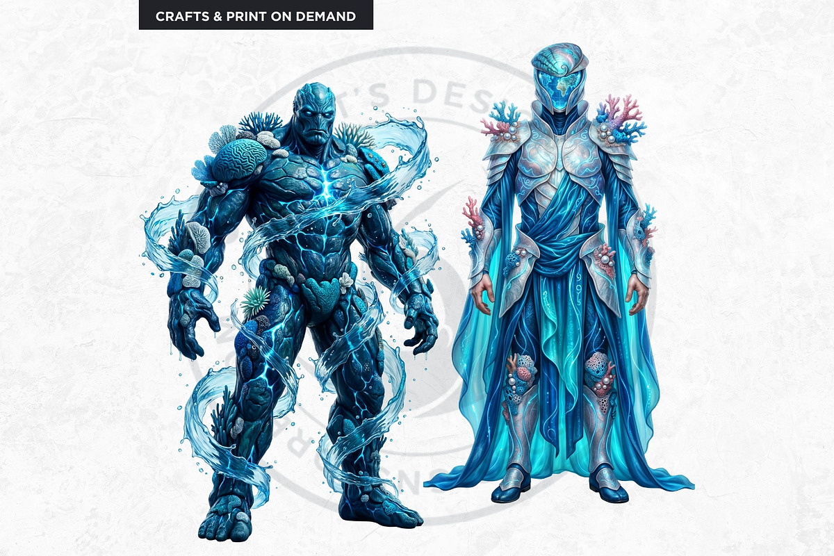 Legends of the Deep Cliparts, a Person Illustration by ThatsDesignArt (Photo 11 of 15)