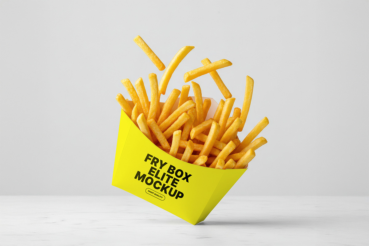 Floating Fry Box Mockup Collection, a Packaging Mockup by Elite Mockups (Photo 3 of 5)