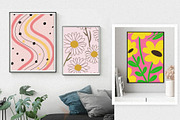 Blush Pink Wall Art Set, a Wallpaper Graphic by Helospace (Thumbnail 5 of 10)