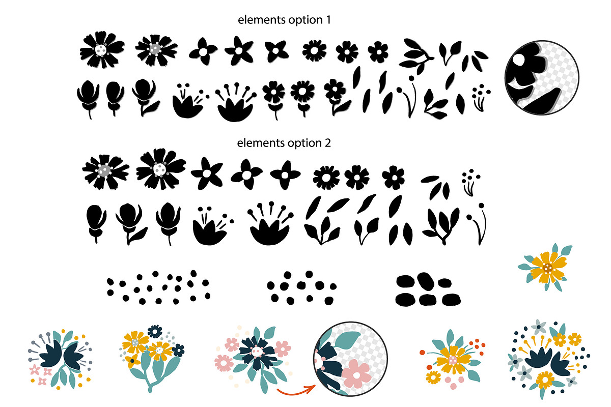 Rustic floral patterns set, a Pattern Graphic by rosypatterns (Photo 6 of 7)