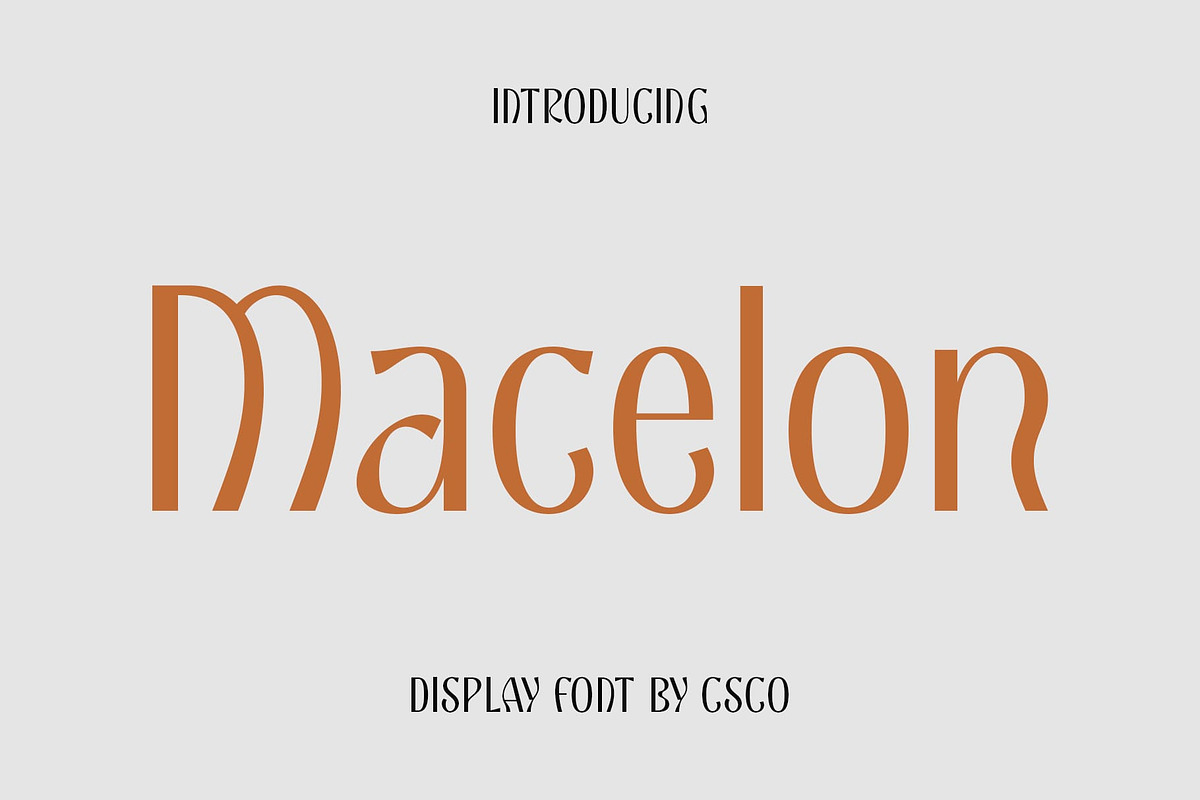 Macelon – Art Noveau Font, a Sans Serif Font by Craft Supply Co. (Photo 1 of 8)