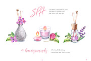 SPA Watercolor Beauty Items Set, an Object Illustration by Akvarelldesign (Thumbnail 3 of 3)