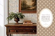 Farmhouse Blue Beige Floral Patterns, a Pattern Graphic by Eclectic Anthology (Thumbnail 6 of 12)