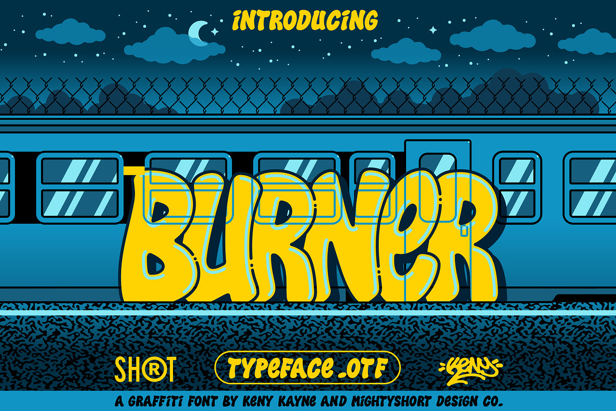 Burner Typeface, a Font by MightySHORT (Photo 1 of 3)