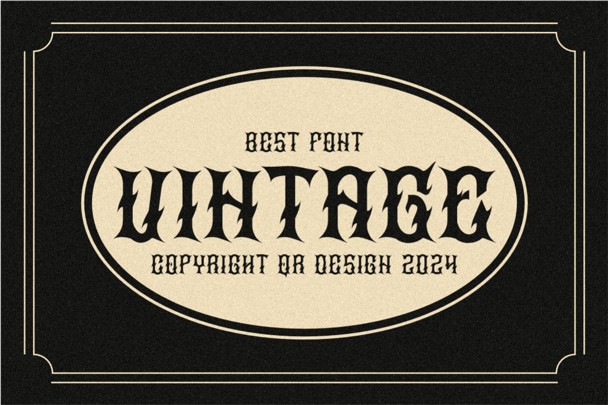 Sragoz America - Western Font, a Blackletter Font by QR Design Studio (Photo 2 of 7)