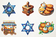 Holiday Hanukkah Clipart PNG Clipart, an Illustration by RobertsArt (Thumbnail 4 of 7)