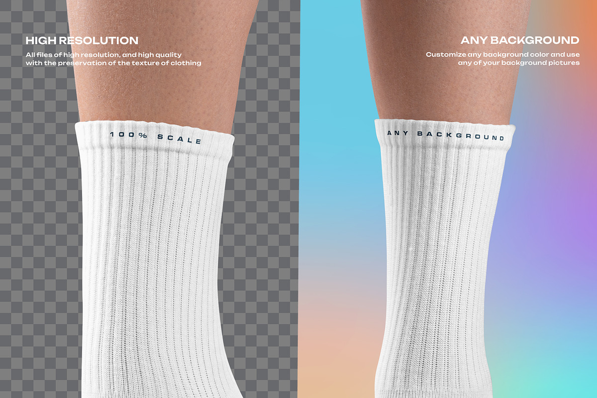 10 Mockups High Socks, a Bottom Mockup by Grow Design Craft Studio (Photo 6 of 7)