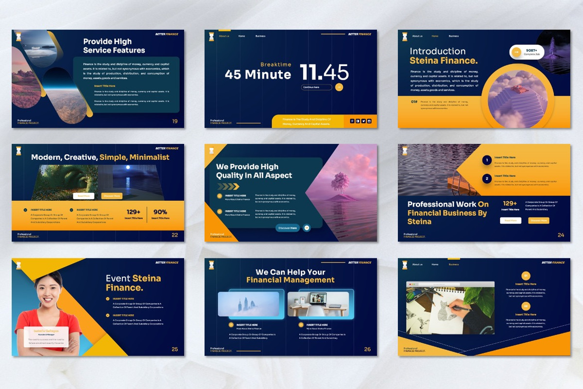 Steina - Finance Powerpoint, a Presentation Template by Dhabee (Photo 3 of 8)