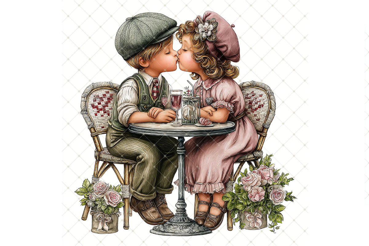 Romantic Couple Clipart JPG, a Person Illustration by Memories By Lea (Photo 3 of 18)