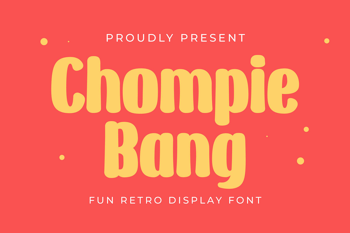 Chompie Bang Fun Retro Display Font, a Font by Gumrega Studio (Photo 1 of 7)