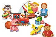 Wooden shelf with children's toys, an Animal Illustration by Adamskyistudio (Thumbnail 6 of 7)