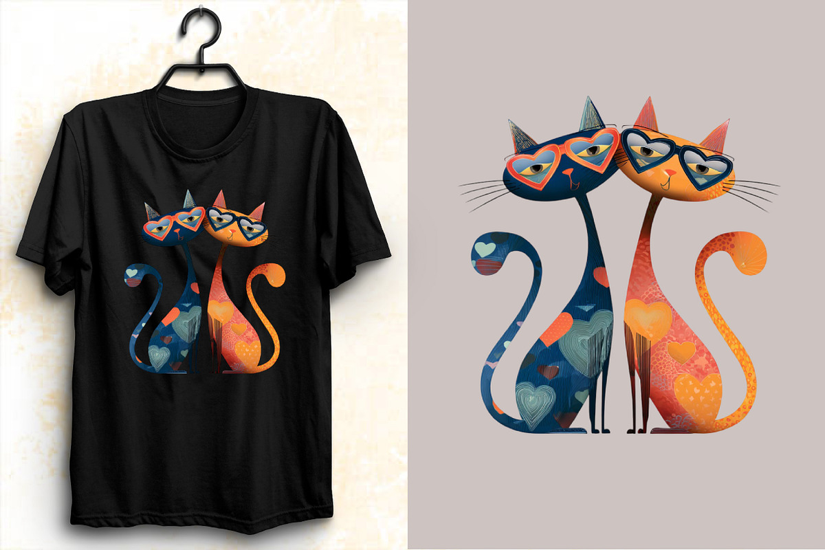 Quirky Valentines Cats Clipart  Bund, an Illustration by SVGArt (Photo 7 of 8)