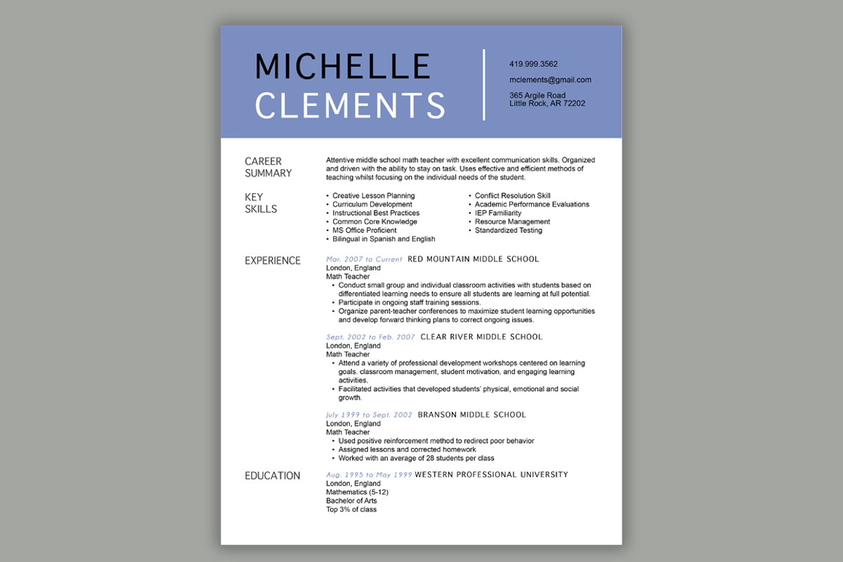 Teacher Resume Template, a Resume Template by Scribbled Napkin Design (Photo 2 of 4)