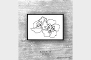 Sakura Digital Print. Line Art, a Background Graphic by Sunset&Sea Design (Thumbnail 2 of 3)