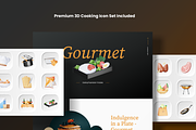 Cooking Google Slides Template, a Presentation Template by Flat Icons (Thumbnail 5 of 7)