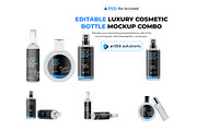 Luxury Cosmetic Bottle Mockup Combo, a Packaging Mockup by artBit Design Studio (Thumbnail 1 of 4)