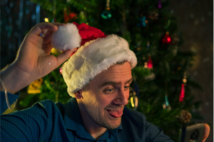 Happy man calling friends for, a Person Photo by Jan Jack Russo Media