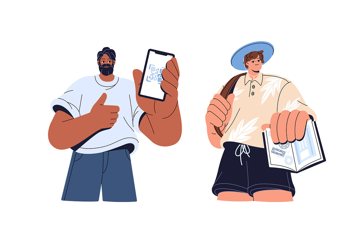 People showing documents set, a Person Illustration by PaperTrident (Photo 9 of 9)