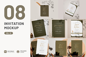 Wedding Invitation Card Mockup, a Product Mockup by mockupocka