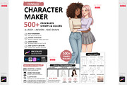 Anime Girl Maker Procreate Character, a Brush Add-On by ArtPrintBabe (Thumbnail 1 of 10)
