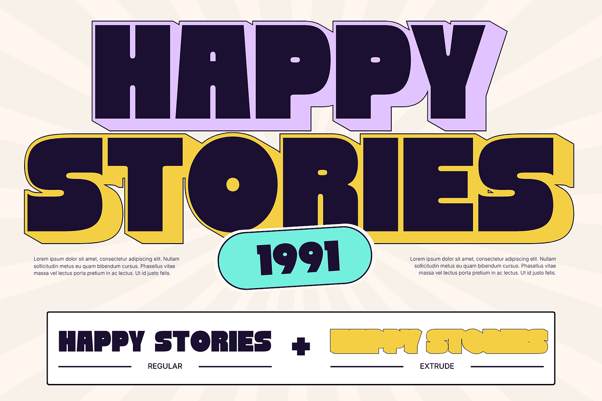 Nebies Retro - Bold Extrude Font, a Sans Serif Font by Nirmana Visual (Photo 5 of 16)