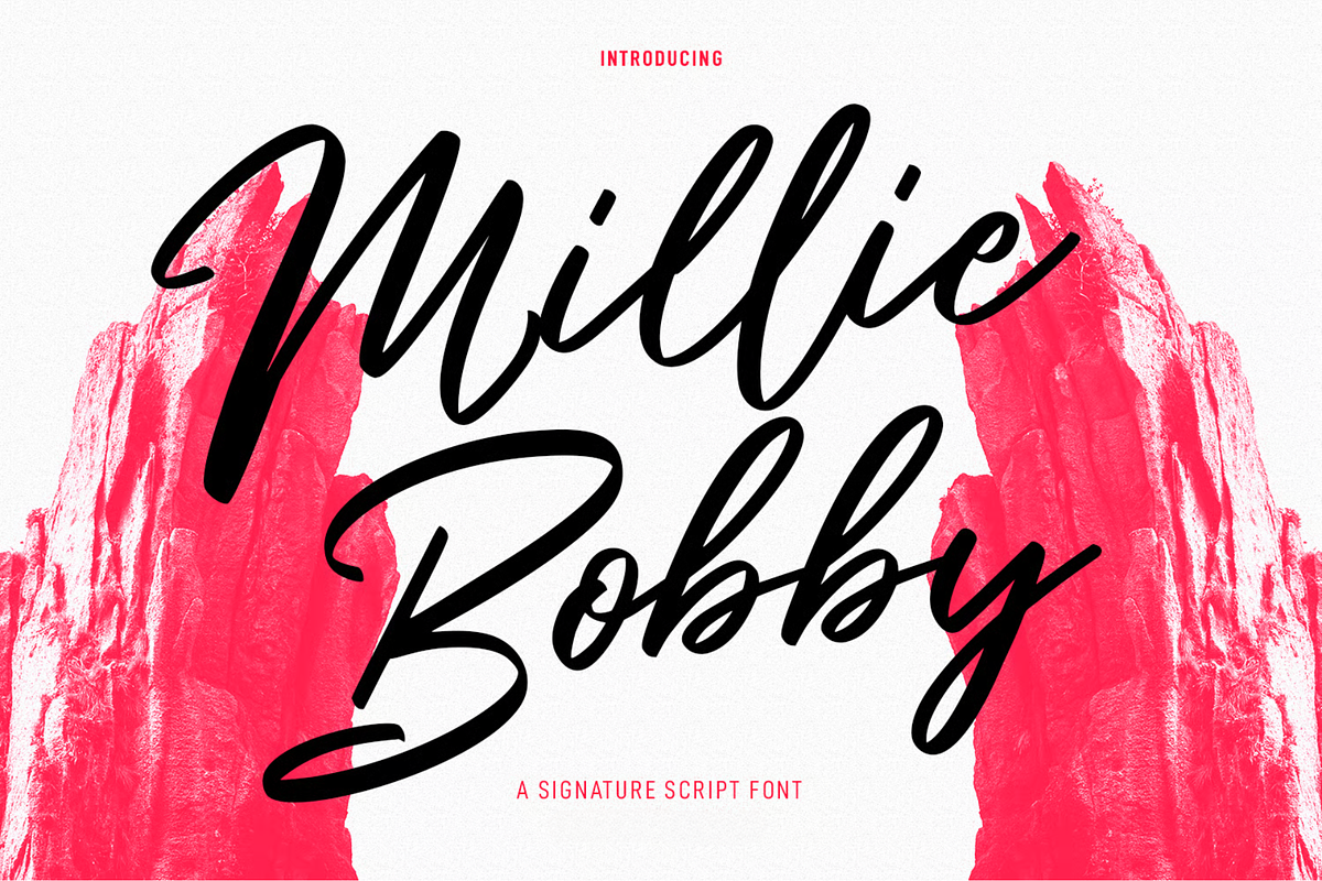 Millie Bobby Signature Script Font, a Script Font by MACK 75 (Photo 1 of 10)