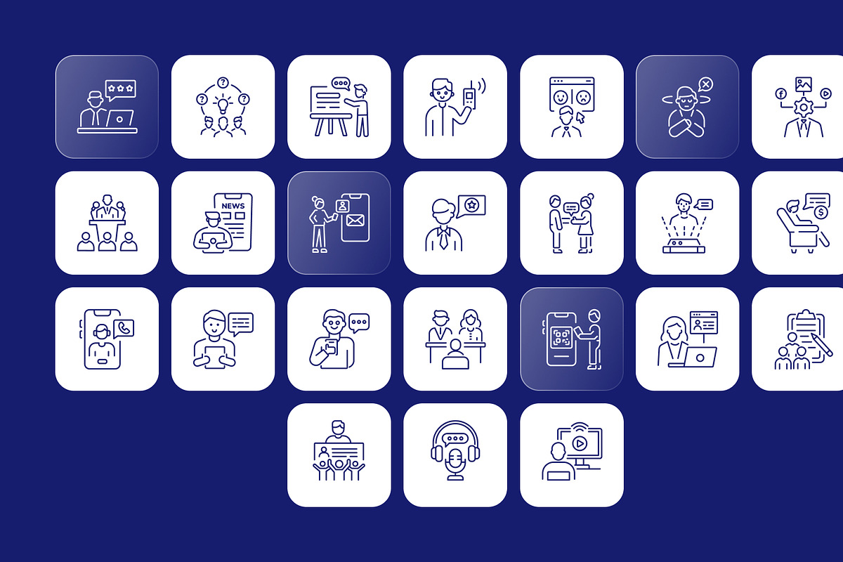 Communication Vector Icons, an Outline Icon by Prosymbols (Photo 7 of 8)