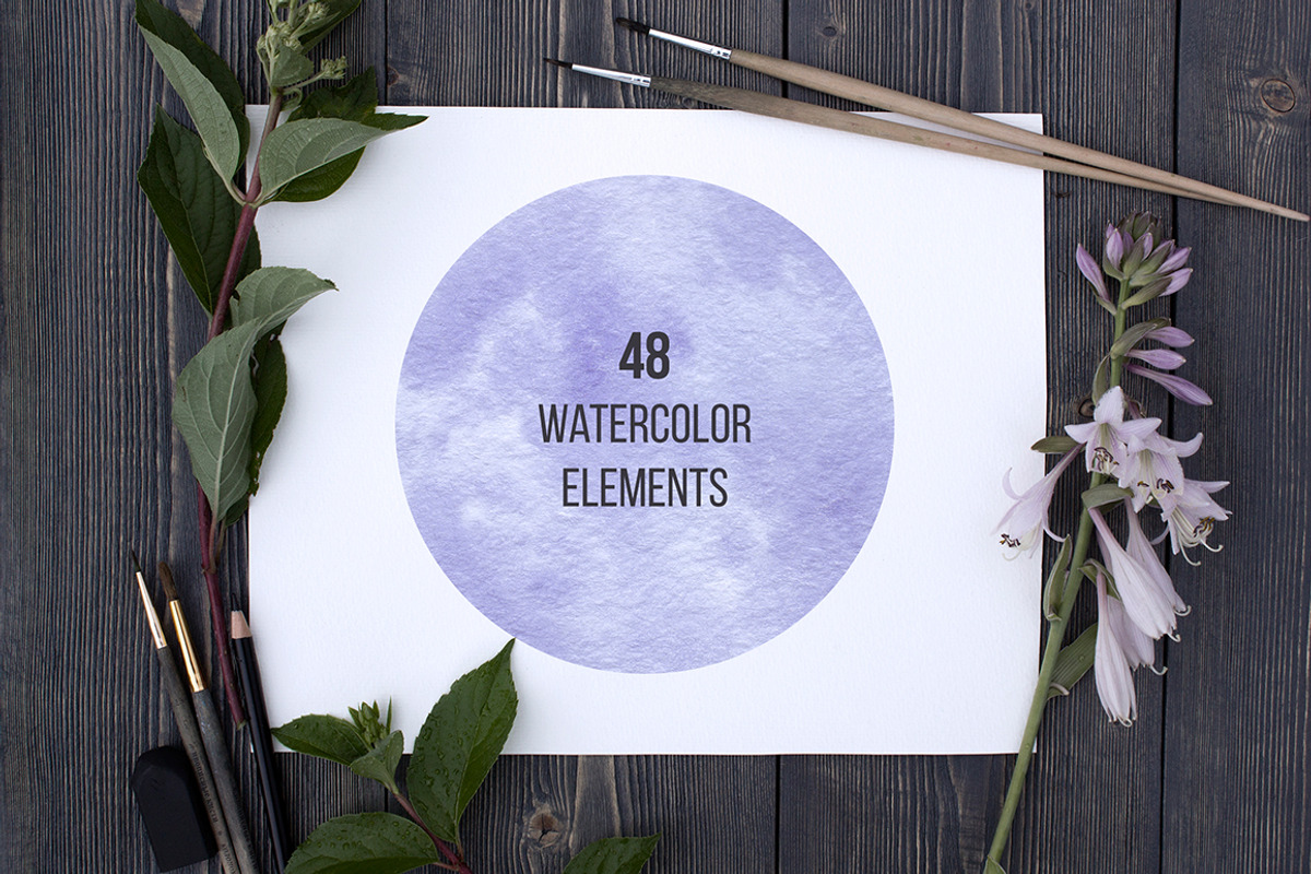 Watercolor Circles. Textures, frames, a Texture Graphic by Olga Olmix (Photo 6 of 6)