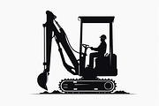 Heavy Equipment Silhouette Set, an Illustration by Designer_Momina (Thumbnail 7 of 10)