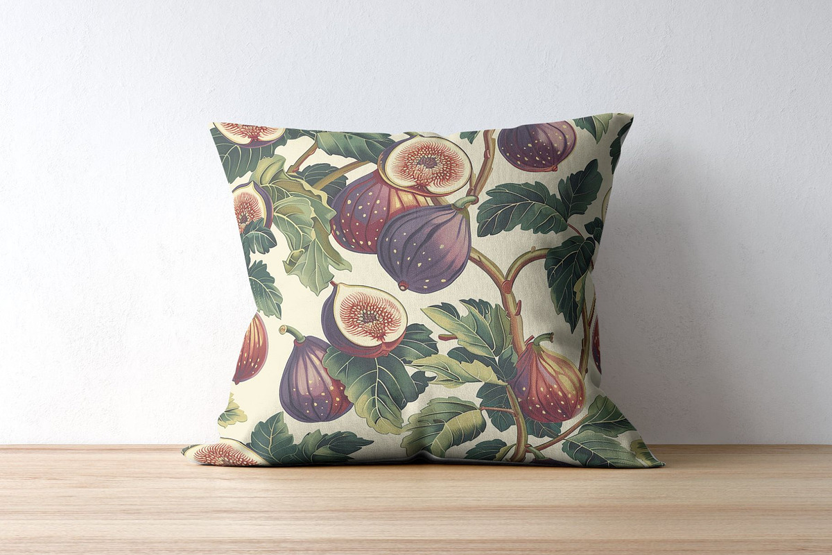 8 Figs and Leaves Seamless Patterns, a Pattern Graphic by Inknfolly (Photo 5 of 5)