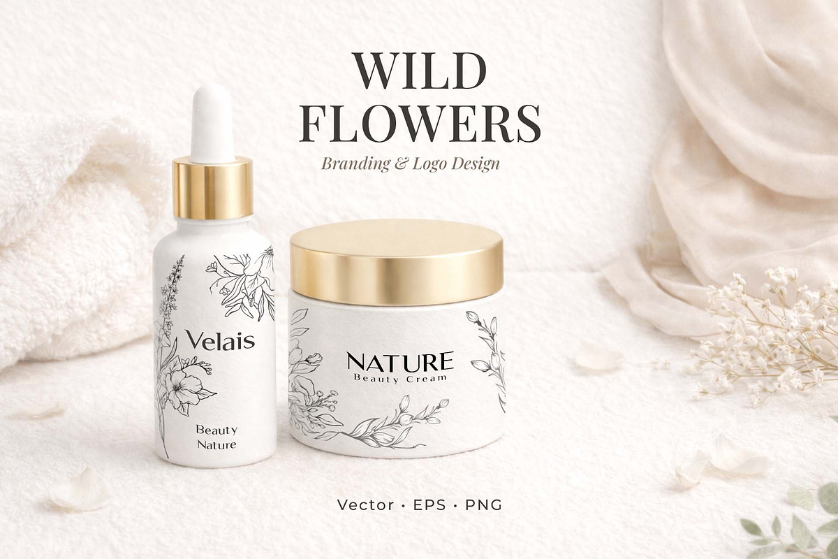 Wild Flowers Botanical Illustration, a Decorative Illustration by Papatongartist (Photo 4 of 14)