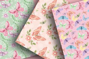 Butterflies Digital Paper Pack