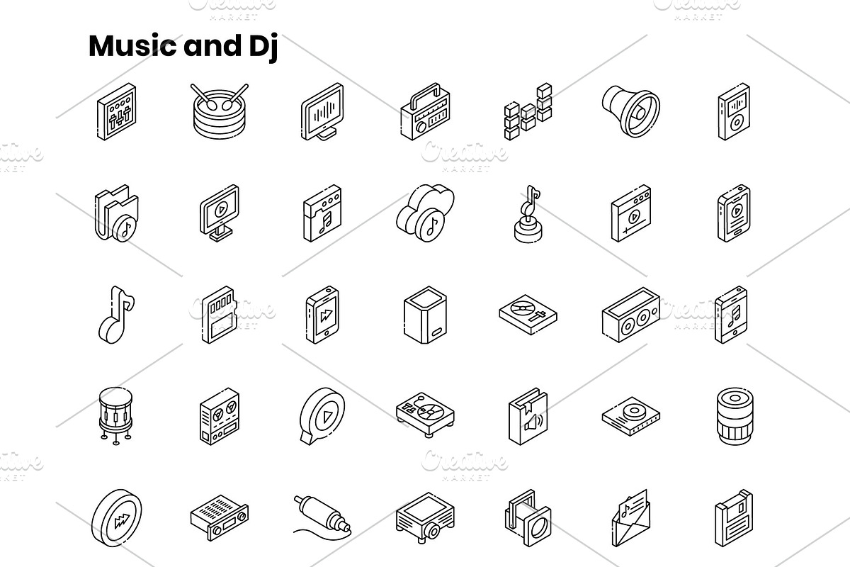 2000+ Isometric Icons Set, an Outline Icon by Brickclay (Photo 19 of 37)