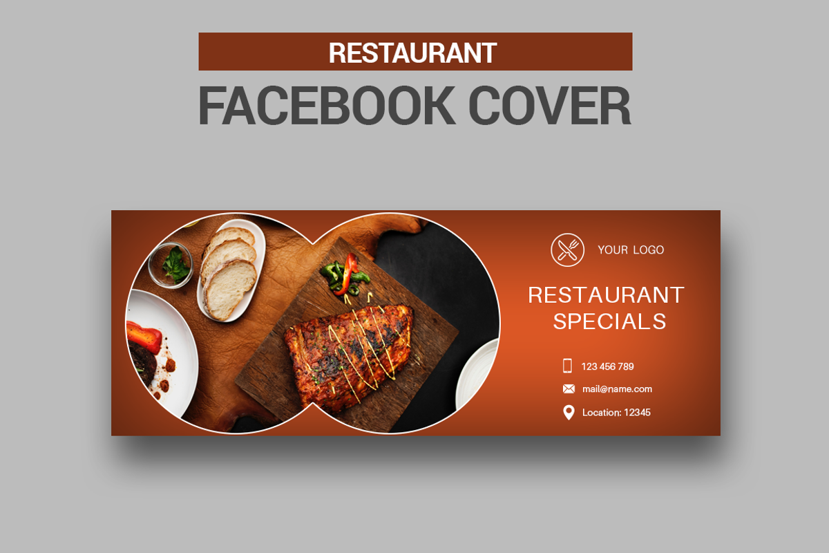 6 Restaurant Facebook Covers, a Social Media Template by Creatricks (Photo 7 of 7)