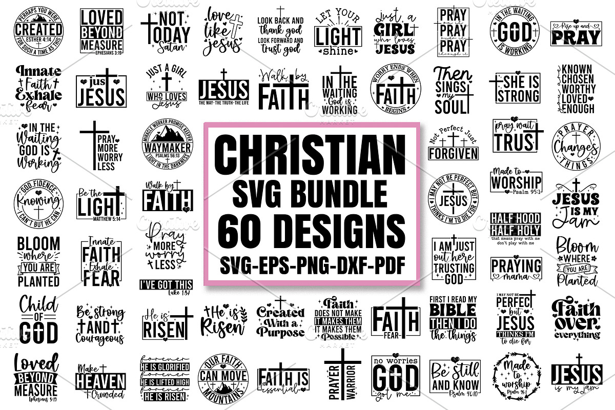 Christian SVG Bundle, Faith SVG, a Graphic by Designer302 (Photo 1 of 3)