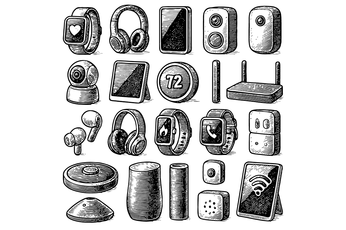 Smart Tech Gadgets Set, an Object Graphic by RT Studio (Photo 3 of 4)