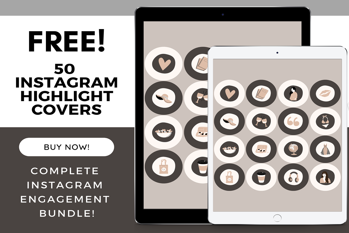 NEUTRAL Instagram Templates Bundle, a Social Media Template by LushBury (Photo 5 of 9)