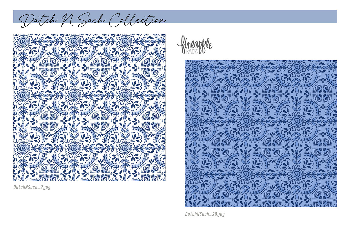 Dutch Heritage Seamless Patterns, a Pattern Graphic by FINEAPPLE (Photo 3 of 9)