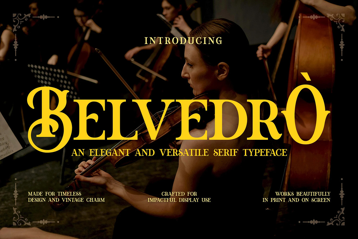 Belvedrò – Versatile Vintage Serif, a Serif Font by Brand Earth (Photo 1 of 8)