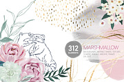 Hand Painted Floral Collection, an Animal Illustration by JSolomatina (Thumbnail 1 of 26)