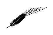 Boho Feather Silhouette Vector, an Object Graphic by jahid234 (Thumbnail 18 of 51)