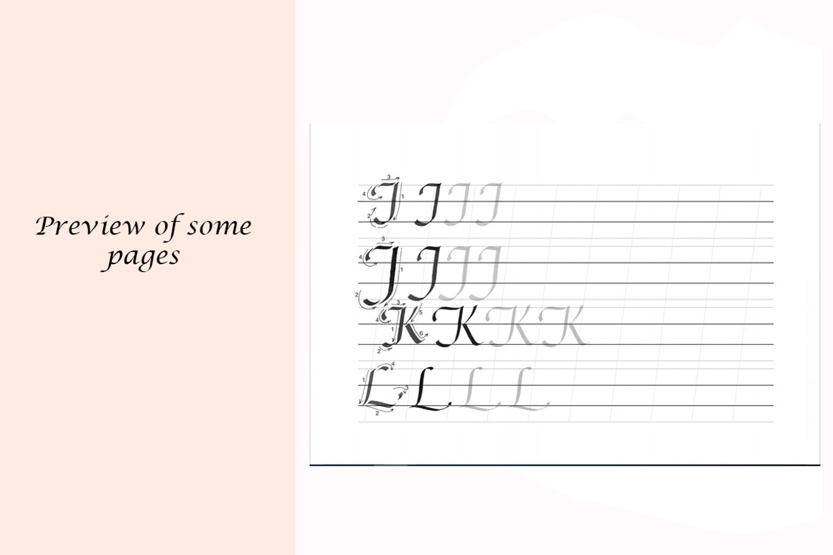 Italic calligraphy Guidelines, a Brochure Template by Line and Bloom (Photo 7 of 8)