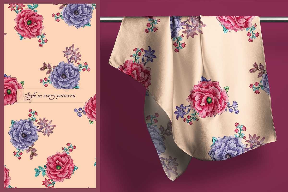 Petal Mist Pattern & Motifs, a Pattern Graphic by GND ART STUDIO (Photo 6 of 8)
